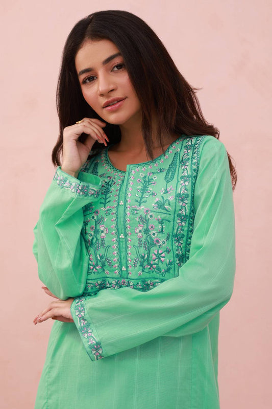 Zellbury | Summer Pret | Embroidered Kurta - 2039 by Maria Faisal - Registered Vendor of : Zellbury Women - type : Essential Pret - 100% original wedding dresses