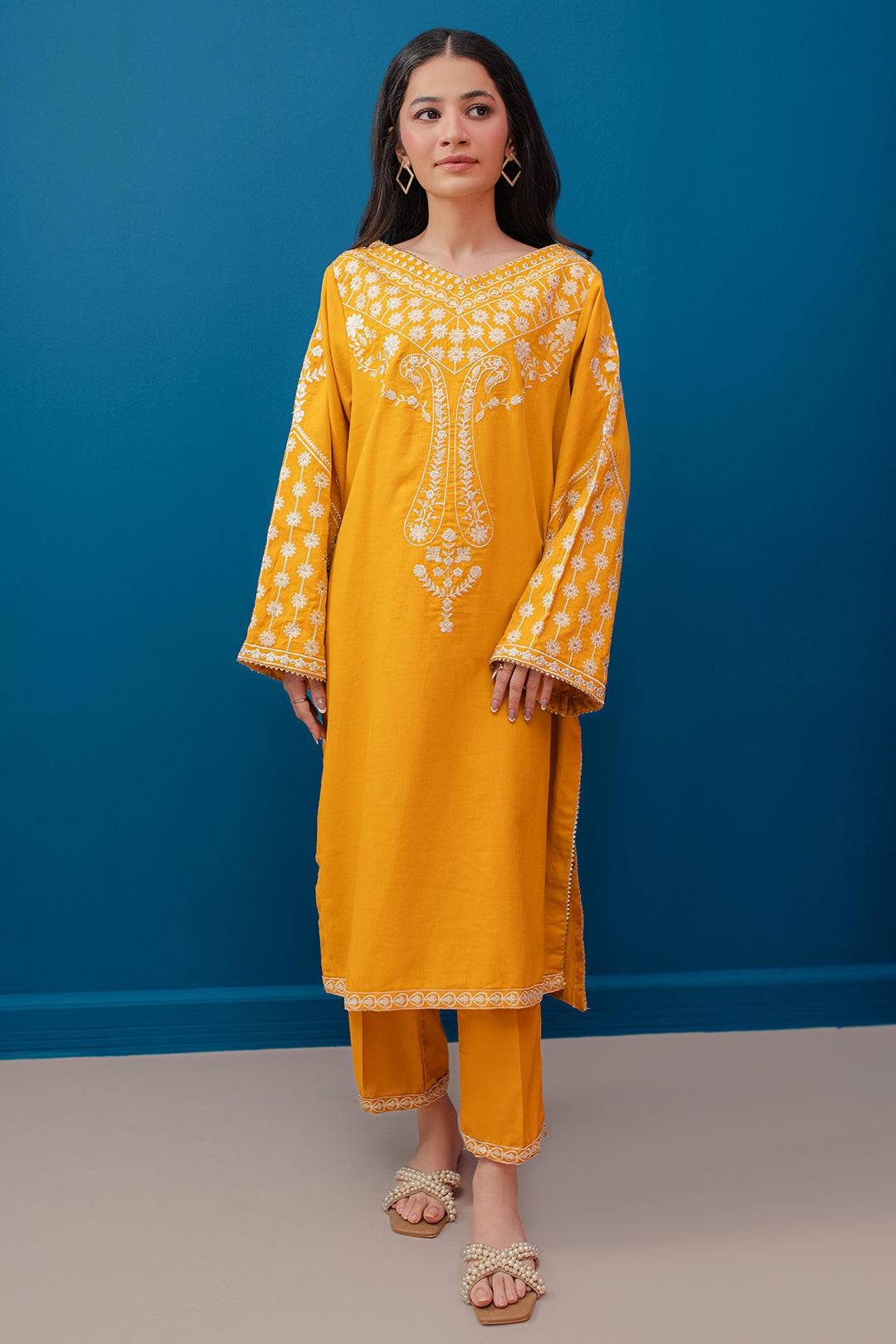 Zellbury | Summer Pret | Embroidered Kurta Trouser - 2122 by Maria Faisal - Registered Vendor of : Zellbury Women - type : Signature Pret - 100% original wedding dresses
