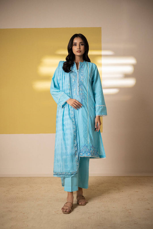 Zellbury | Summer Pret | Embroidered Kurta Dupatta Trouser - 1965 by Maria Faisal - Registered Vendor of : Zellbury Women - type : Essential Pret - 100% original wedding dresses