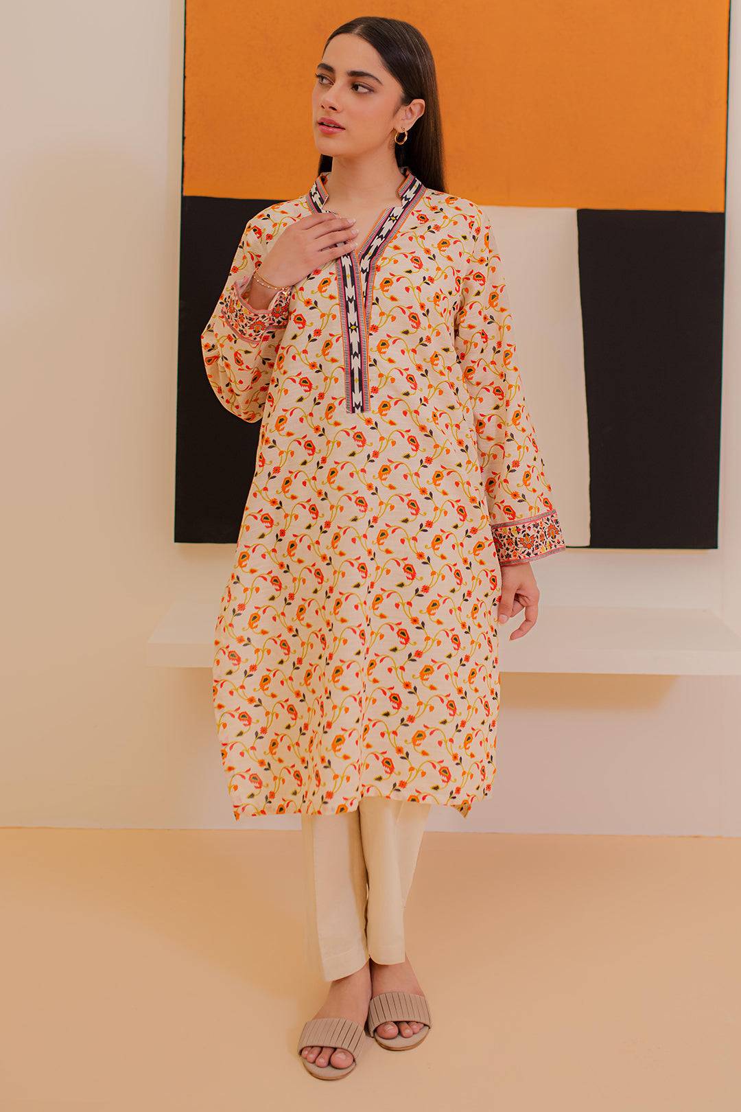 Zellbury | Winter Pret | Kurta - 3078 by Maria Faisal - Registered Vendor of : Zellbury Women - type : Essential Pret - 100% original wedding dresses