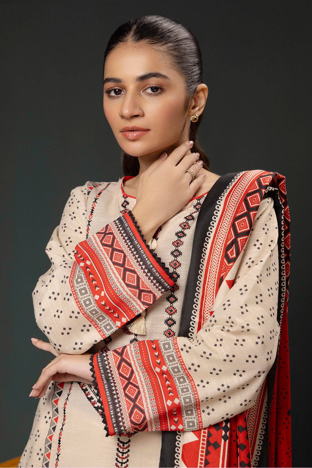 Zellbury | Winter Pret | Embroidered Kurta Shawl - 2937 by Maria Faisal - Registered Vendor of : Zellbury Women - type : Essential Pret - 100% original wedding dresses