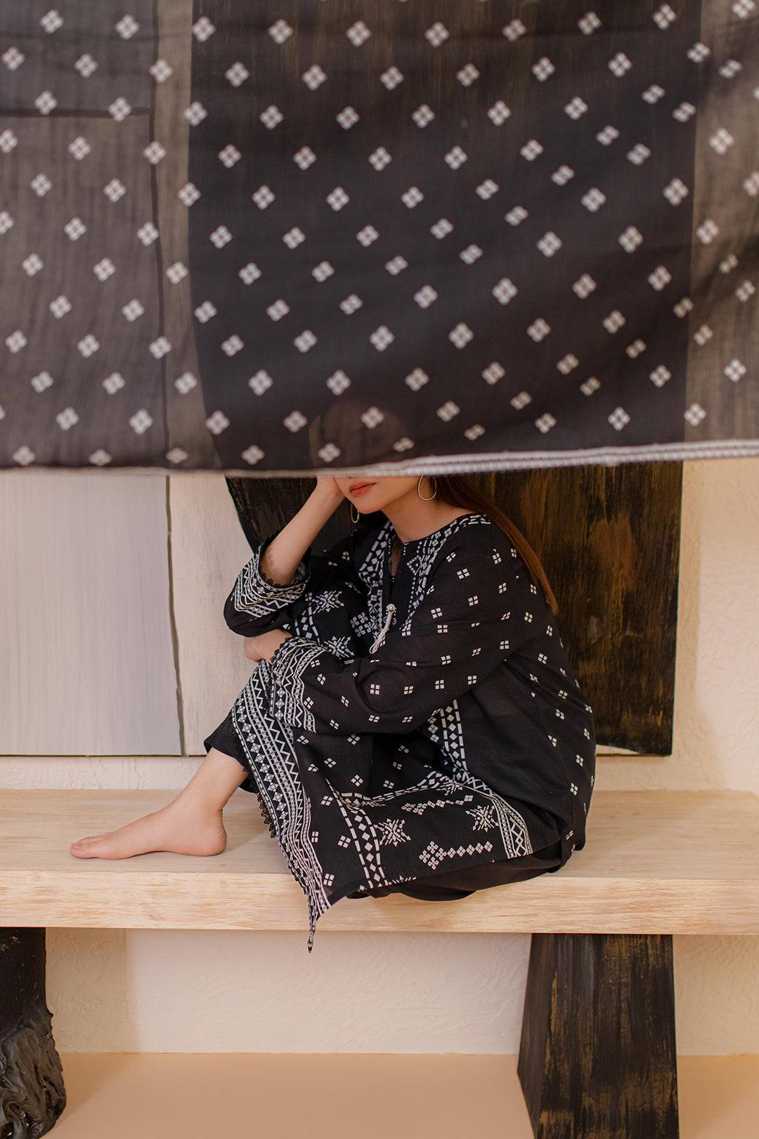 Zellbury | Winter Pret | Kurta Dupatta - 2981 by Maria Faisal - Registered Vendor of : Zellbury Women - type : Essential Pret - 100% original wedding dresses