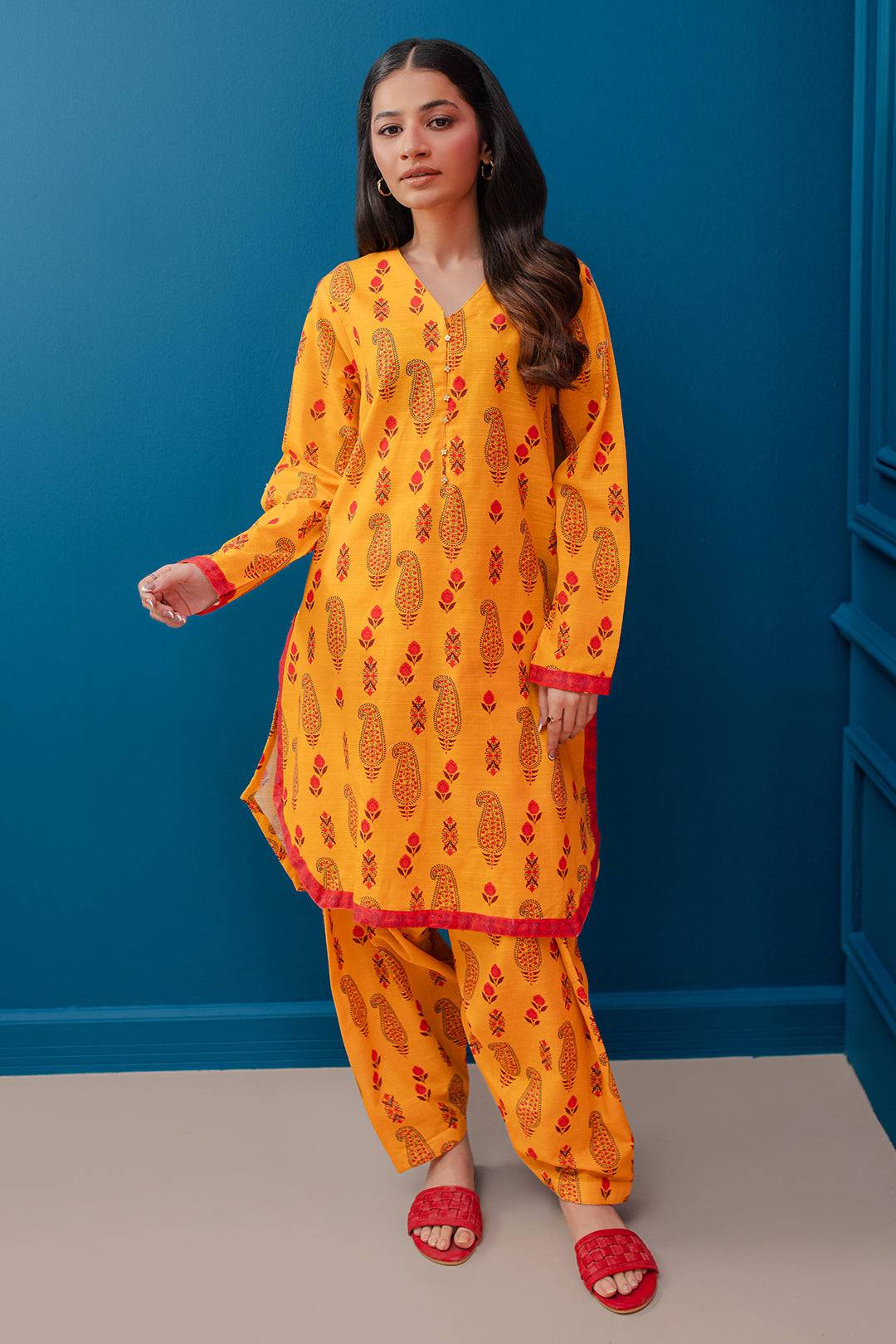 Zellbury | Winter Pret | Kurta Trouser - 2989 by Maria Faisal - Registered Vendor of : Zellbury Women - type : Essential Pret - 100% original wedding dresses