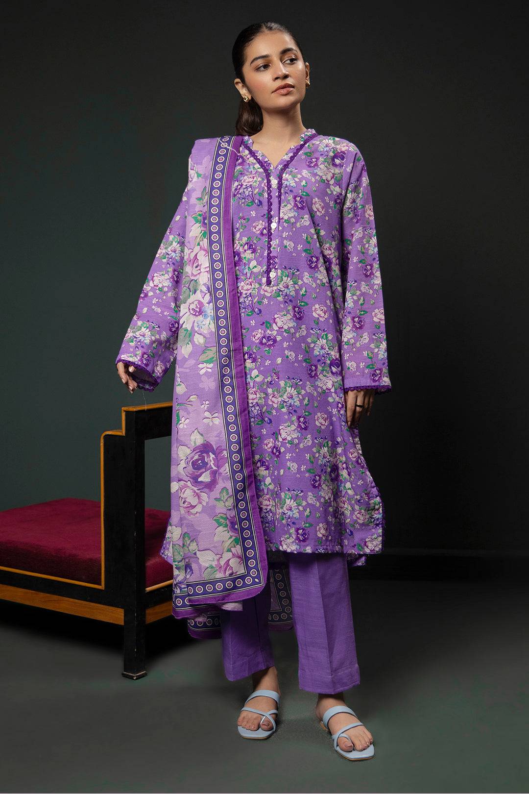 Zellbury | Winter Pret | Kurta Dupatta Trouser - 2948 by Maria Faisal - Registered Vendor of : Zellbury Women - type : Essential Pret - 100% original wedding dresses