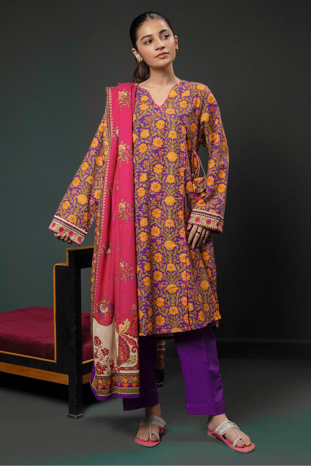 Zellbury | Winter Pret | Kurta Dupatta Trouser - 3006 by Maria Faisal - Registered Vendor of : Zellbury Women - type : Essential Pret - 100% original wedding dresses
