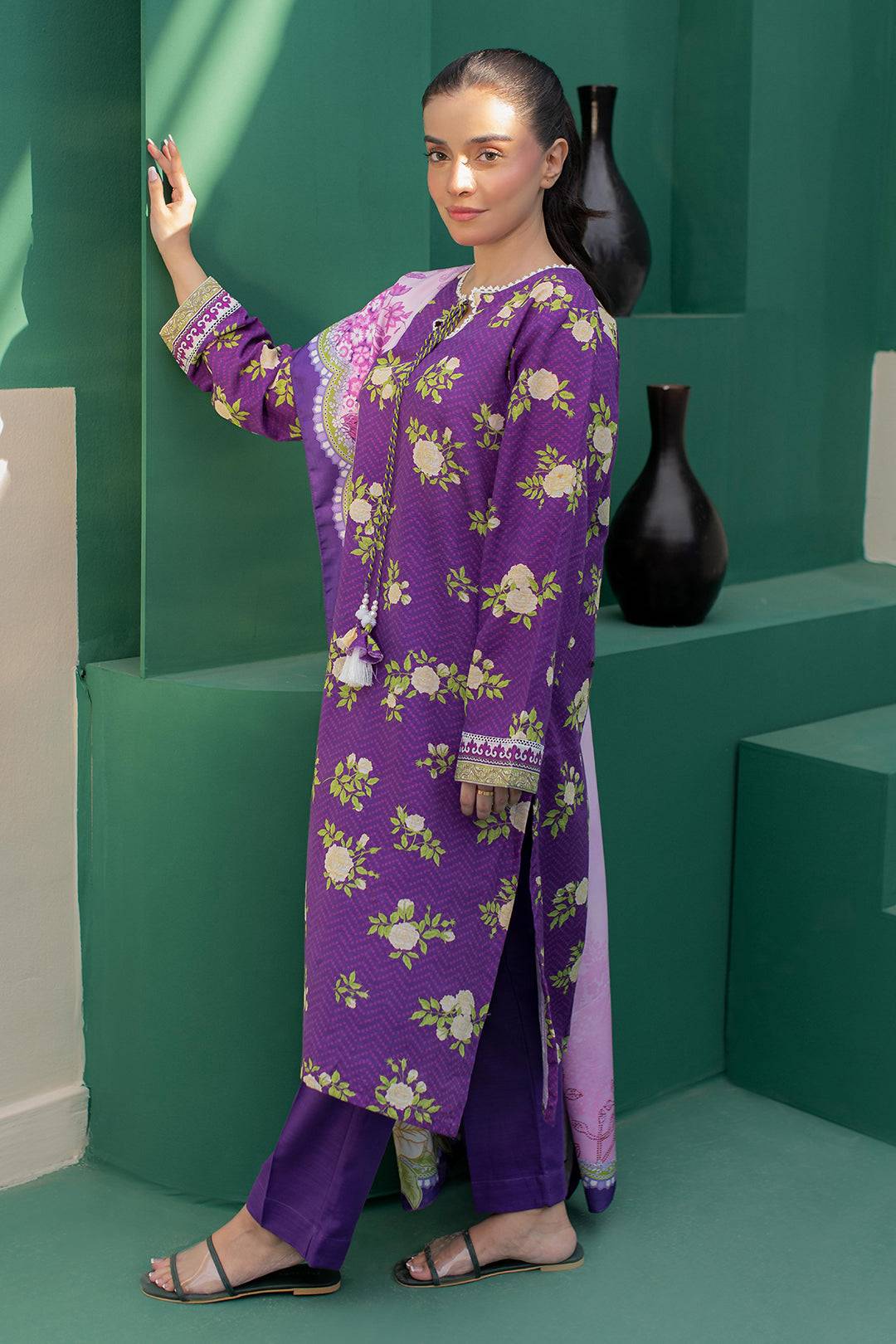 Zellbury | Winter Pret | Kurta Shawl Trouser - 3010 by Maria Faisal - Registered Vendor of : Zellbury Women - type : Essential Pret - 100% original wedding dresses