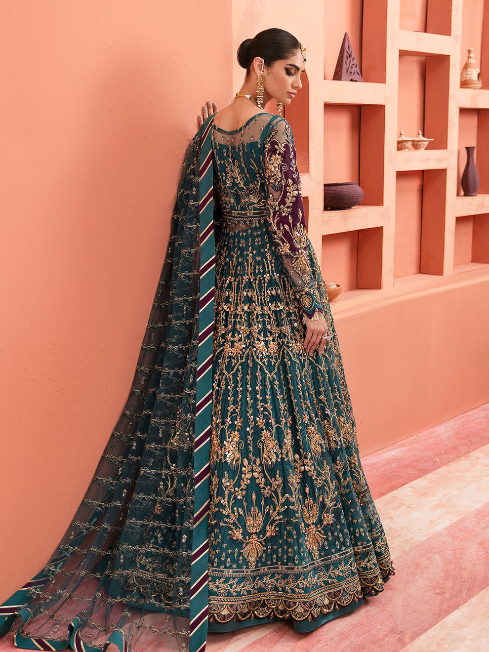Gulaal | Wedding Formals | AYZEL GL-WS-22V1-27 (PISHWAS AND LEHNGA) - Designer Dress with Intricate embroidery and embellishments. Shop elegent wedding dress at Maria Faisal.
