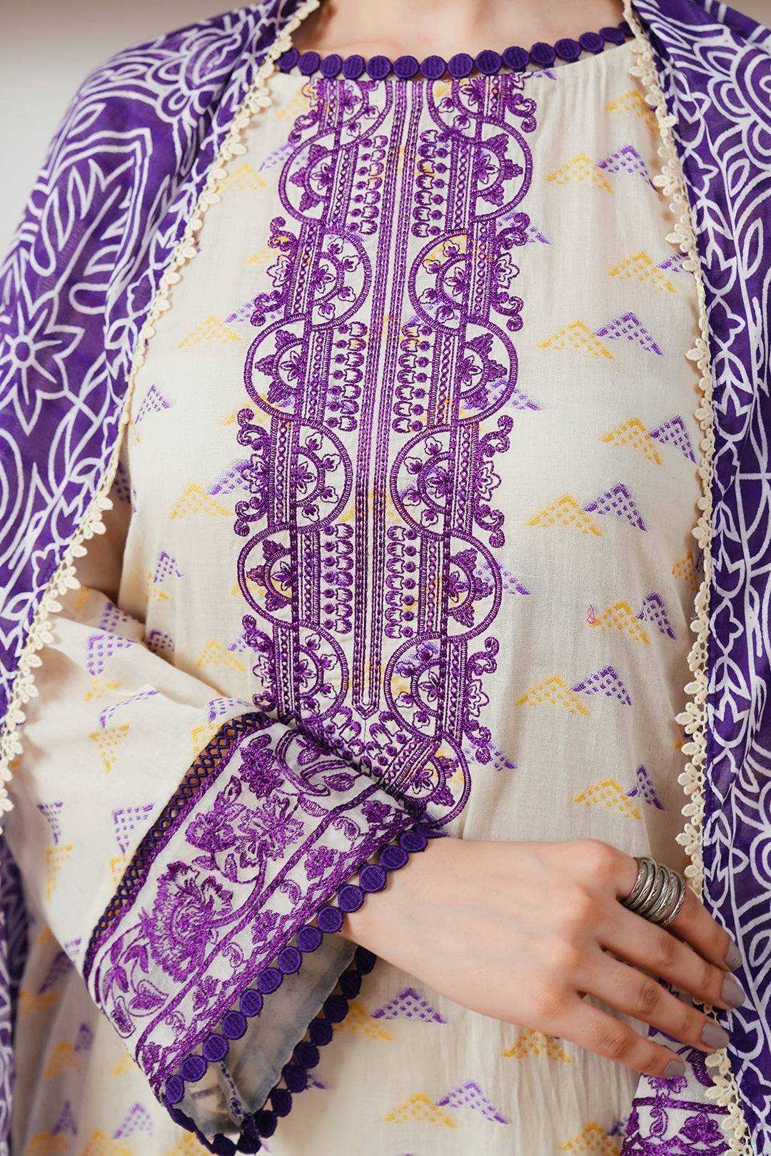 Zellbury | Unstitched 3 Piece Jacquard | Embroidered Shirt Shalwar Dupatta - 0086 by Maria Faisal - Registered Vendor of : Zellbury Women - type : Signature Unstitched - 100% original wedding dresses