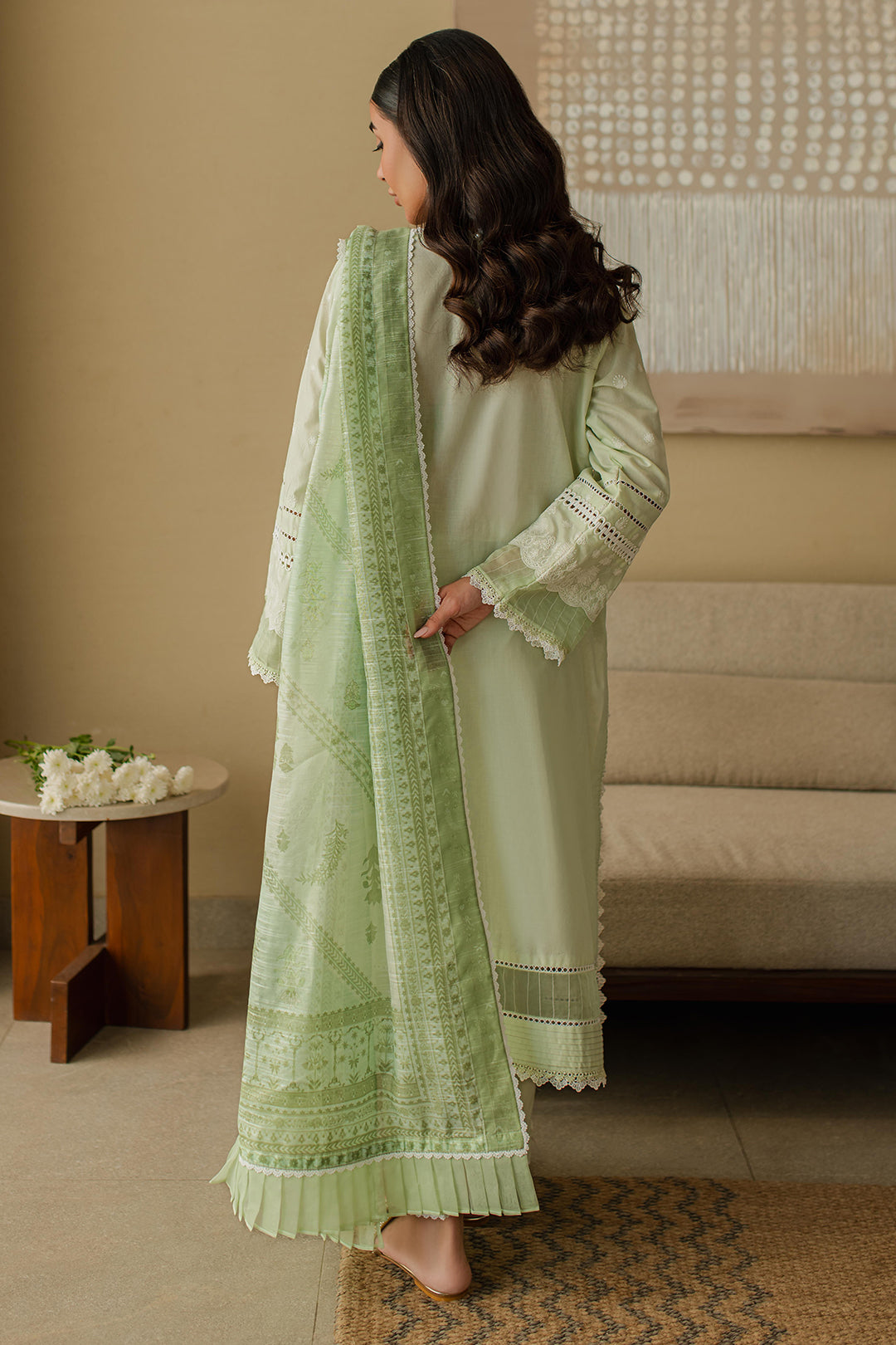 Zellbury | Unstitched 3 Piece Chikankari | Embroidered Shirt Shalwar Dupatta - 0706 by Maria Faisal - Registered Vendor of : Zellbury Women - type : Signature Unstitched - 100% original wedding dresses