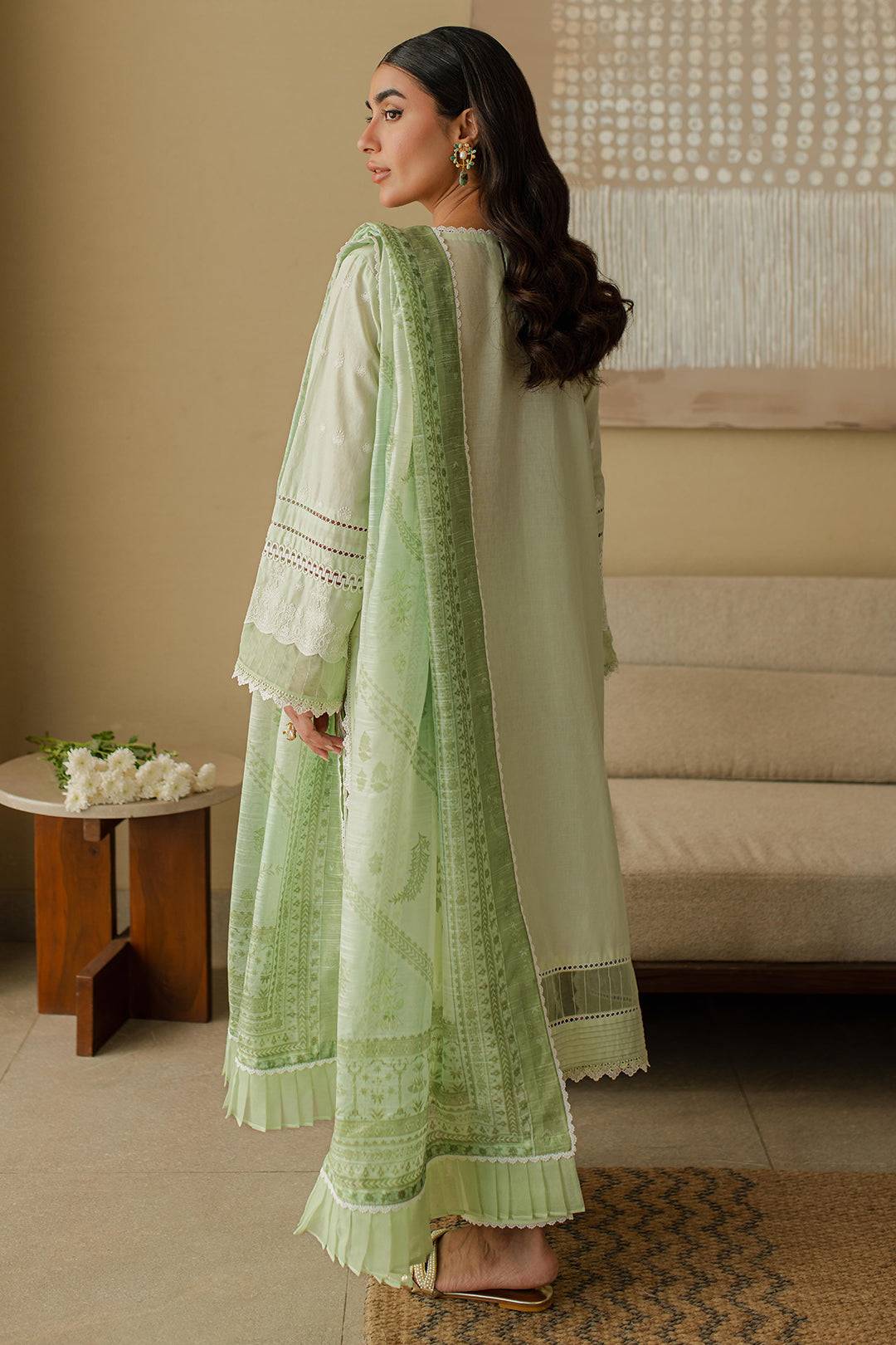Zellbury | Unstitched 3 Piece Chikankari | Embroidered Shirt Shalwar Dupatta - 0706 by Maria Faisal - Registered Vendor of : Zellbury Women - type : Signature Unstitched - 100% original wedding dresses