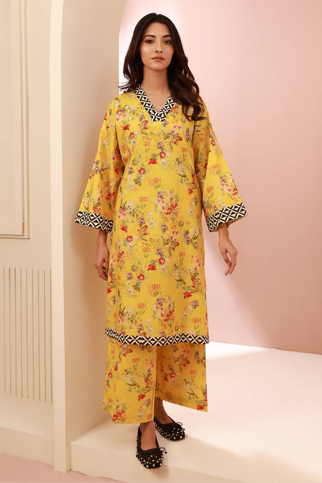 Zellbury | Unstitched 2 Piece Cambric | Shirt Shalwar - 0609 by Maria Faisal - Registered Vendor of : Zellbury Women - type : Essential Unstitched - 100% original wedding dresses