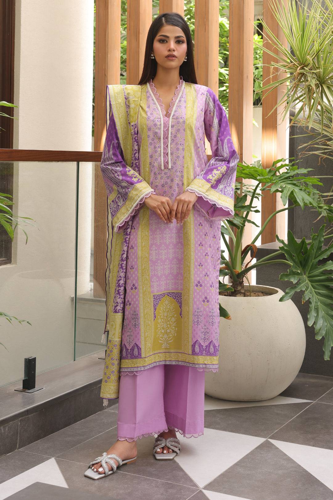 Zellbury | Unstitched 3 Piece Cambric | Shirt Shalwar Dupatta - 0125 by Maria Faisal - Registered Vendor of : Zellbury Women - type : Essential Unstitched - 100% original wedding dresses