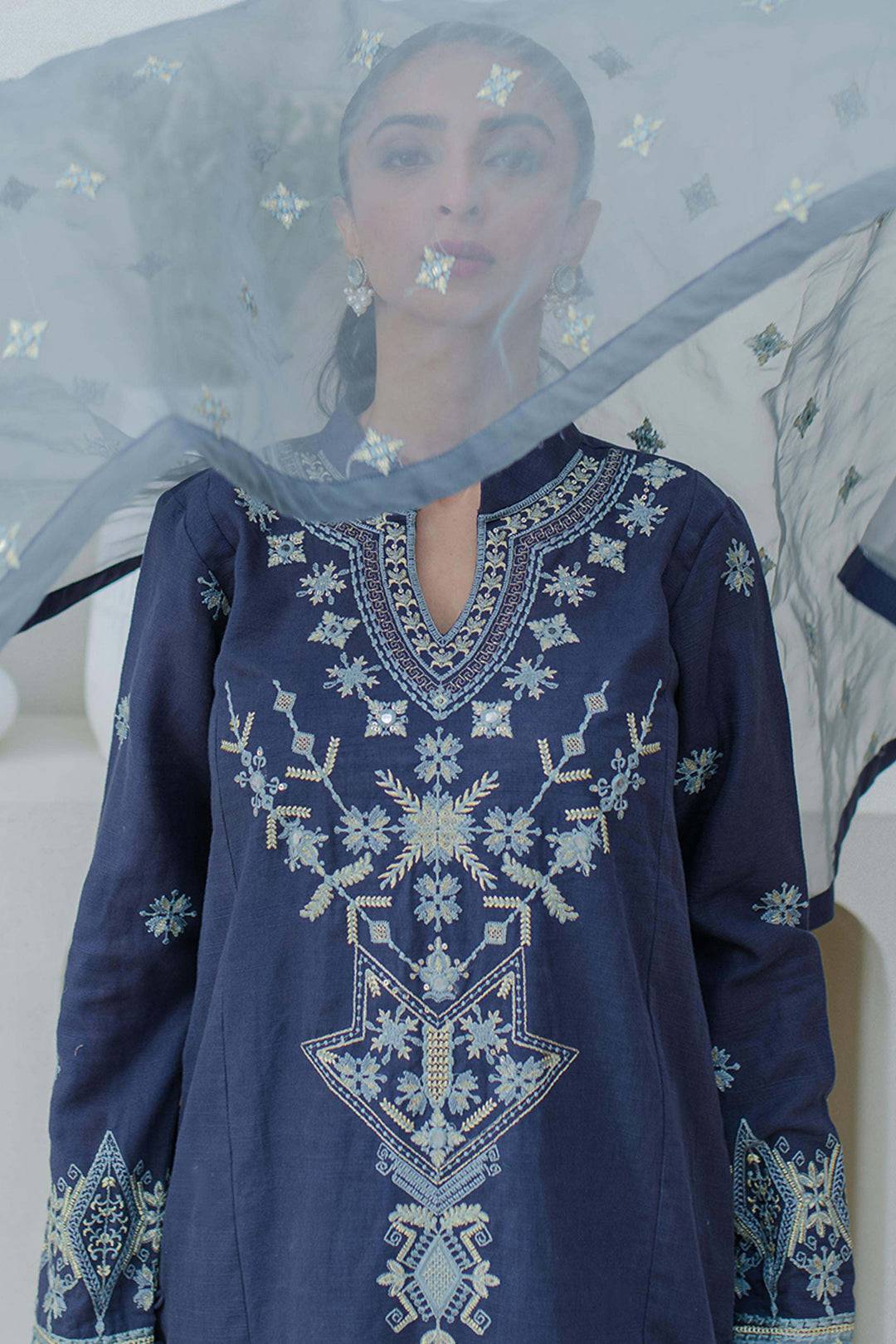 Zellbury | Unstitched 3 Piece Purple | Embroidered Shirt Shalwar Dupatta - 0300 by Maria Faisal - Registered Vendor of : Zellbury Women - type : Luxury Unstitch - 100% original wedding dresses