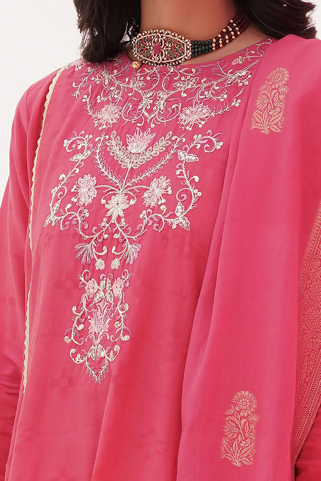 Zellbury | Unstitched 3 Piece Lawn | Embroidered Shirt Shalwar Dupatta - 0351 by Maria Faisal - Registered Vendor of : Zellbury Women - type : Luxury Unstitch - 100% original wedding dresses