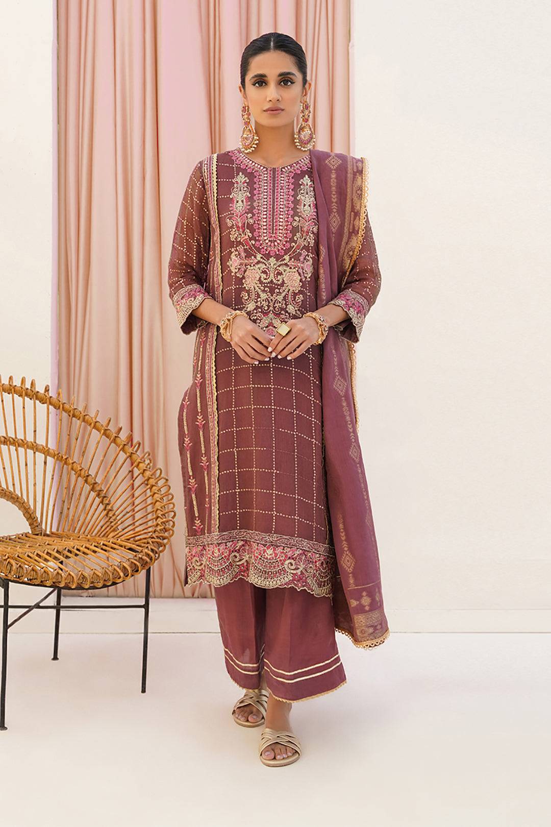 Zellbury | Unstitched 3 Piece Khaddi | Embroidered Shirt Shalwar Dupatta - 0356 by Maria Faisal - Registered Vendor of : Zellbury Women - type : Luxury Unstitch - 100% original wedding dresses