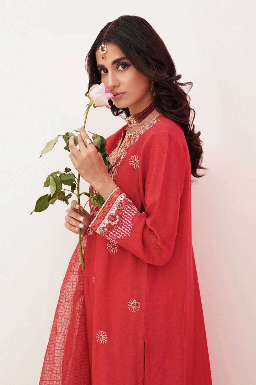 Zellbury | Unstitched 3 Piece Raw Silk | Embroidered Shirt Shalwar Dupatta - 0358 by Maria Faisal - Registered Vendor of : Zellbury Women - type : Luxury Unstitch - 100% original wedding dresses