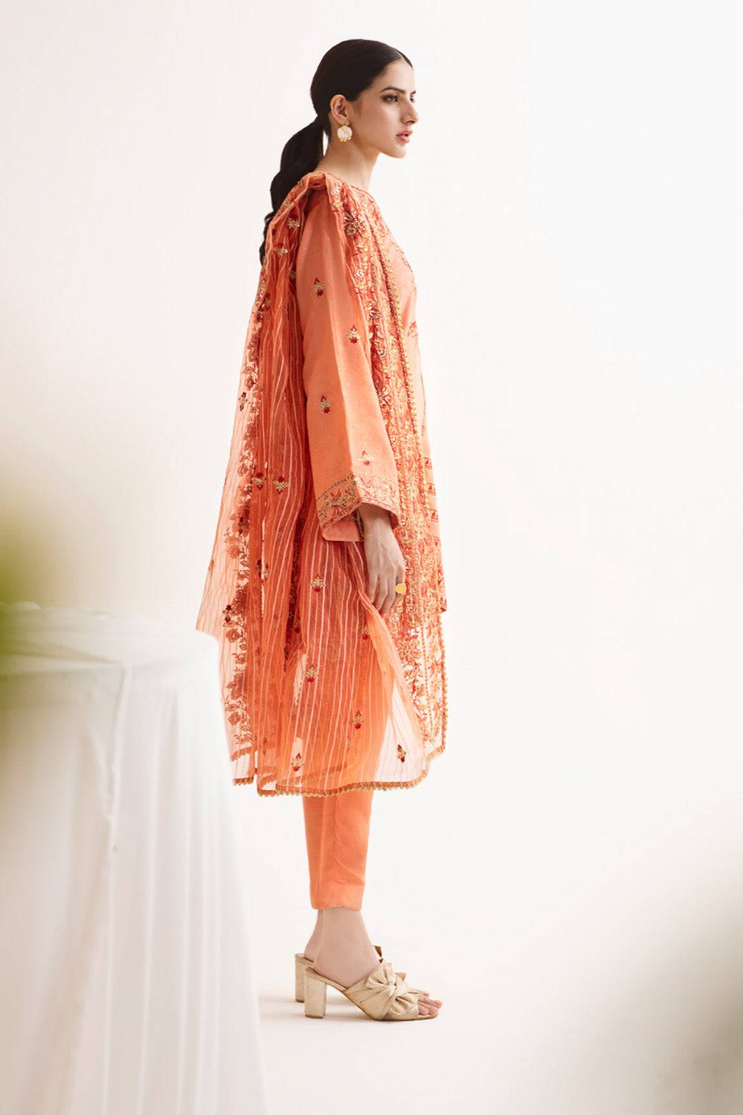 Zellbury | Unstitched 3 Piece Jacquard | Embroidered Shirt Shalwar Dupatta - 0296 by Maria Faisal - Registered Vendor of : Zellbury Women - type : Luxury Unstitch - 100% original wedding dresses