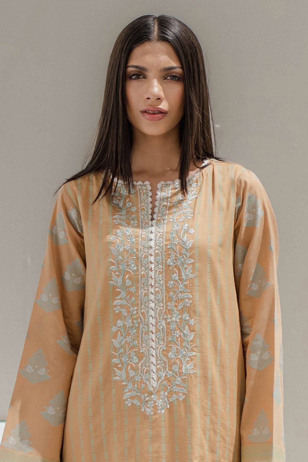 Zellbury | Unstitched 3 Piece Jacquard | Embroidered Shirt Shalwar - 0617 by Maria Faisal - Registered Vendor of : Zellbury Women - type : Signature Unstitched - 100% original wedding dresses