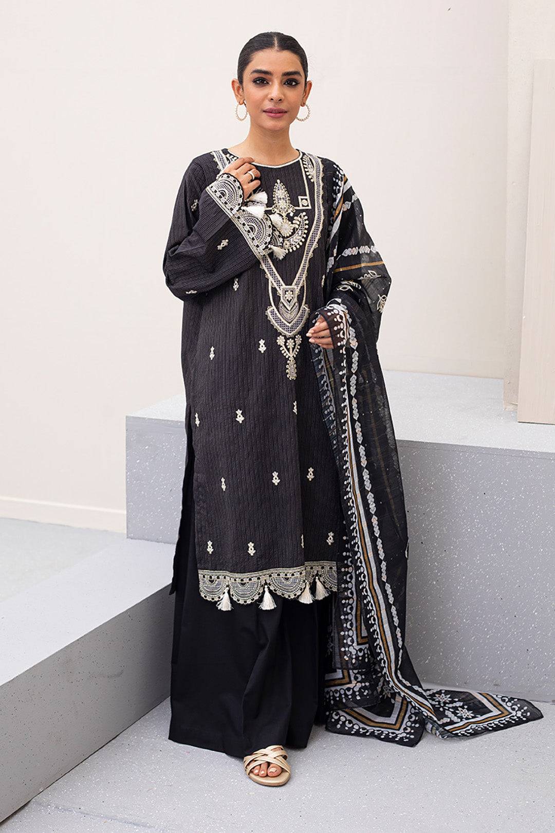 Zellbury | Unstitched 3 Piece Lawn | Embroidered Shirt Shalwar Dupatta - 0190 by Maria Faisal - Registered Vendor of : Zellbury Women - type : Signature Unstitched - 100% original wedding dresses
