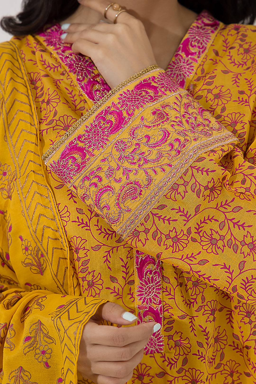 Zellbury | Unstitched 3 Piece Lawn | Embroidered Shirt Shalwar Dupatta - 0199 by Maria Faisal - Registered Vendor of : Zellbury Women - type : Signature Unstitched - 100% original wedding dresses