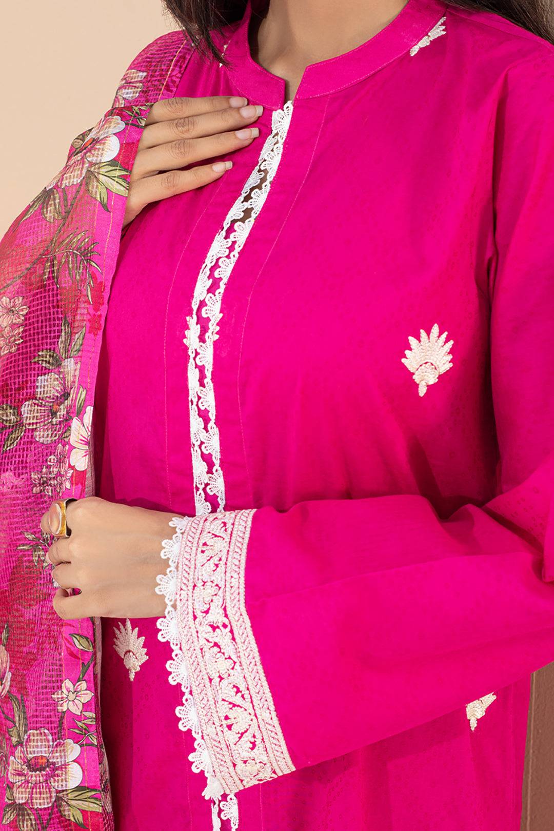 Zellbury | Unstitched 3 Piece Pink | Embroidered Shirt Shalwar Dupatta - 0365 by Maria Faisal - Registered Vendor of : Zellbury Women - type : Signature Unstitched - 100% original wedding dresses