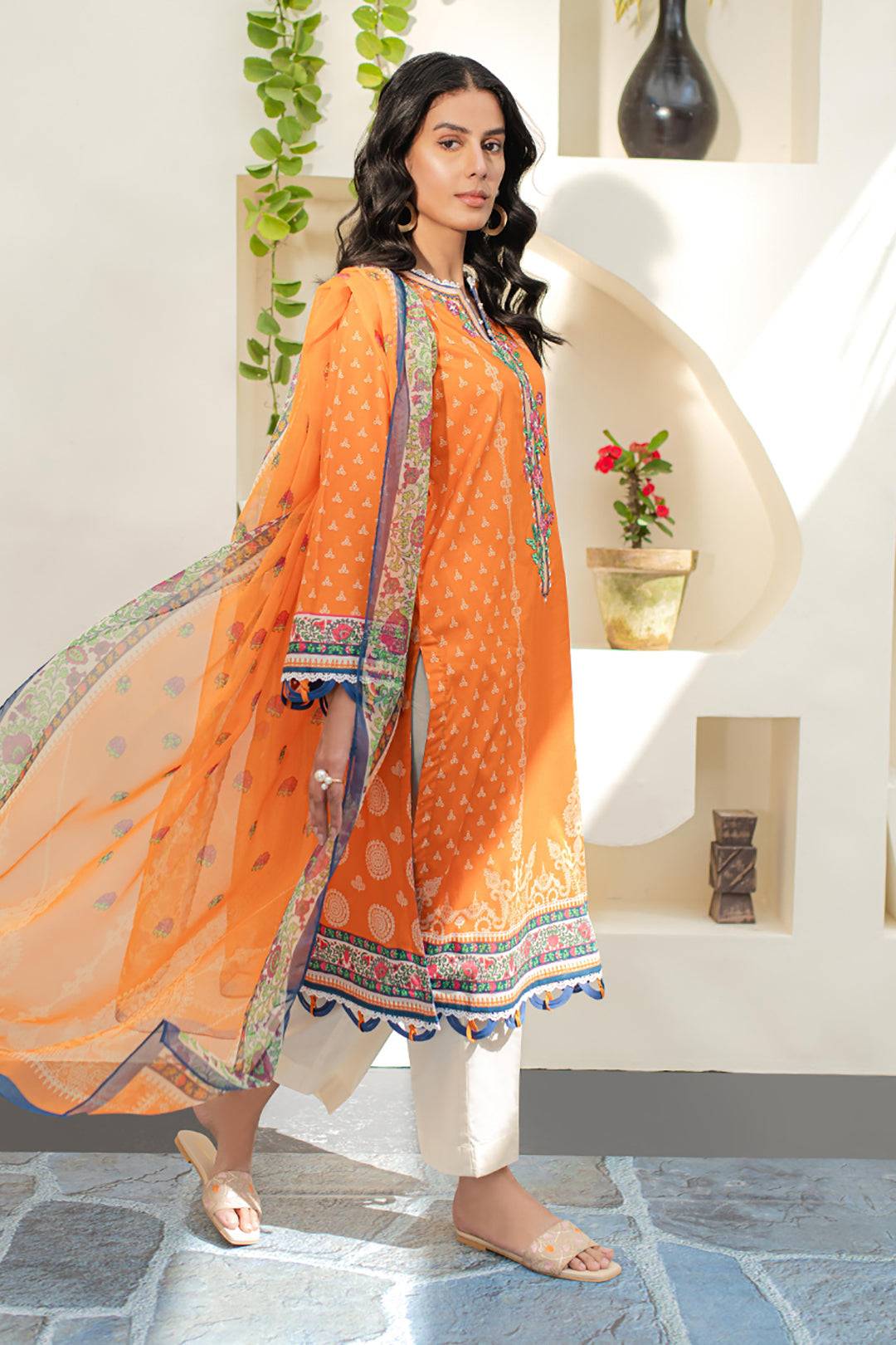 Zellbury | Unstitched 2 Piece Lawn | Embroidered Shirt Dupatta - 1661 by Maria Faisal - Registered Vendor of : Zellbury Women - type : Essential Unstitched - 100% original wedding dresses