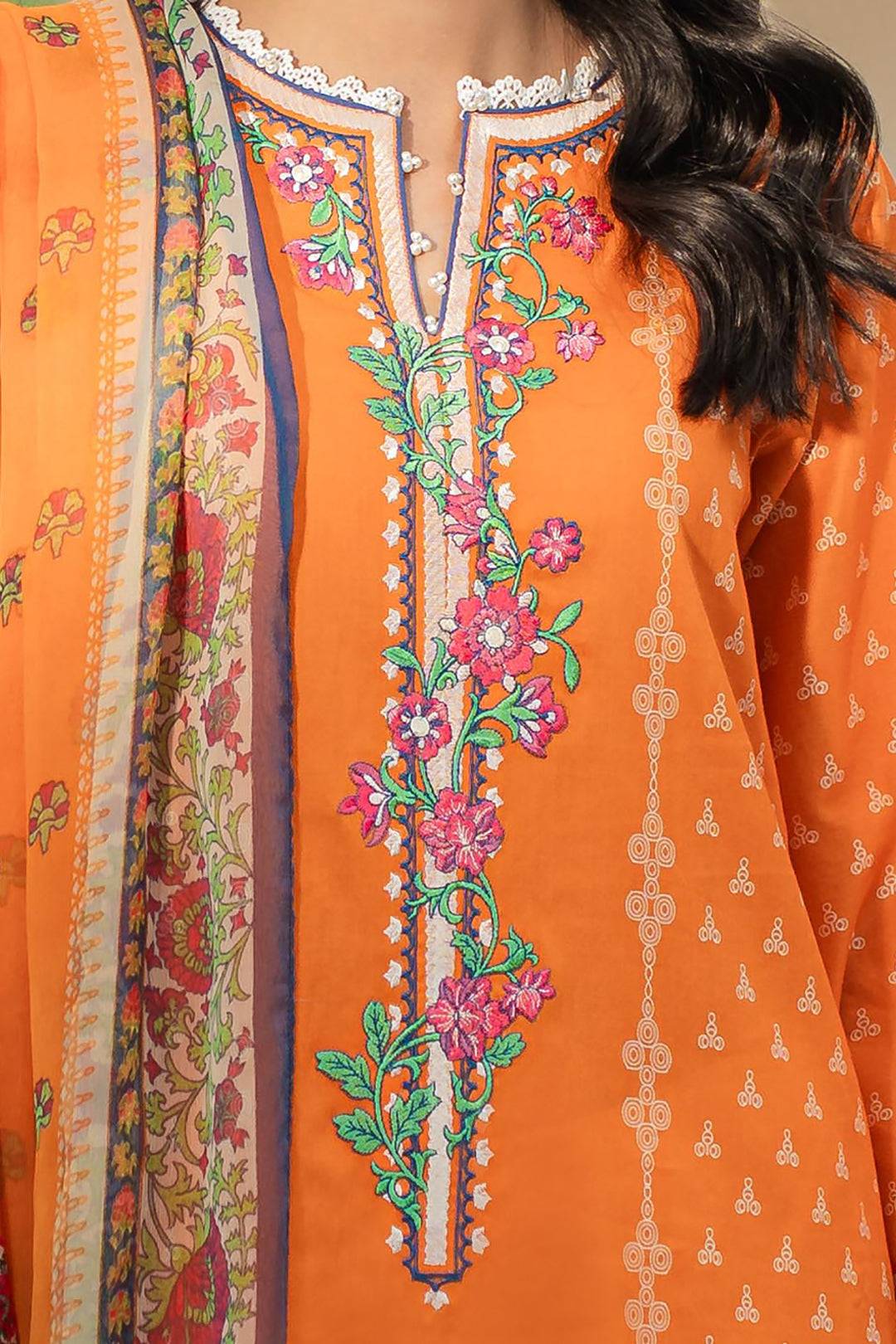 Zellbury | Unstitched 2 Piece Lawn | Embroidered Shirt Dupatta - 1661 by Maria Faisal - Registered Vendor of : Zellbury Women - type : Essential Unstitched - 100% original wedding dresses