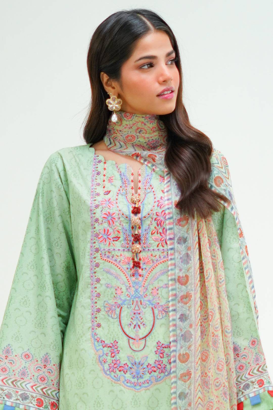 Zellbury | Unstitched 2 Piece Lawn | Embroidered Shirt Dupatta - 1715 by Maria Faisal - Registered Vendor of : Zellbury Women - type : Essential Unstitched - 100% original wedding dresses
