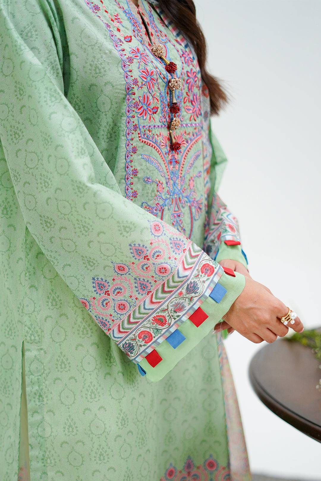Zellbury | Unstitched 2 Piece Lawn | Embroidered Shirt Dupatta - 1715 by Maria Faisal - Registered Vendor of : Zellbury Women - type : Essential Unstitched - 100% original wedding dresses