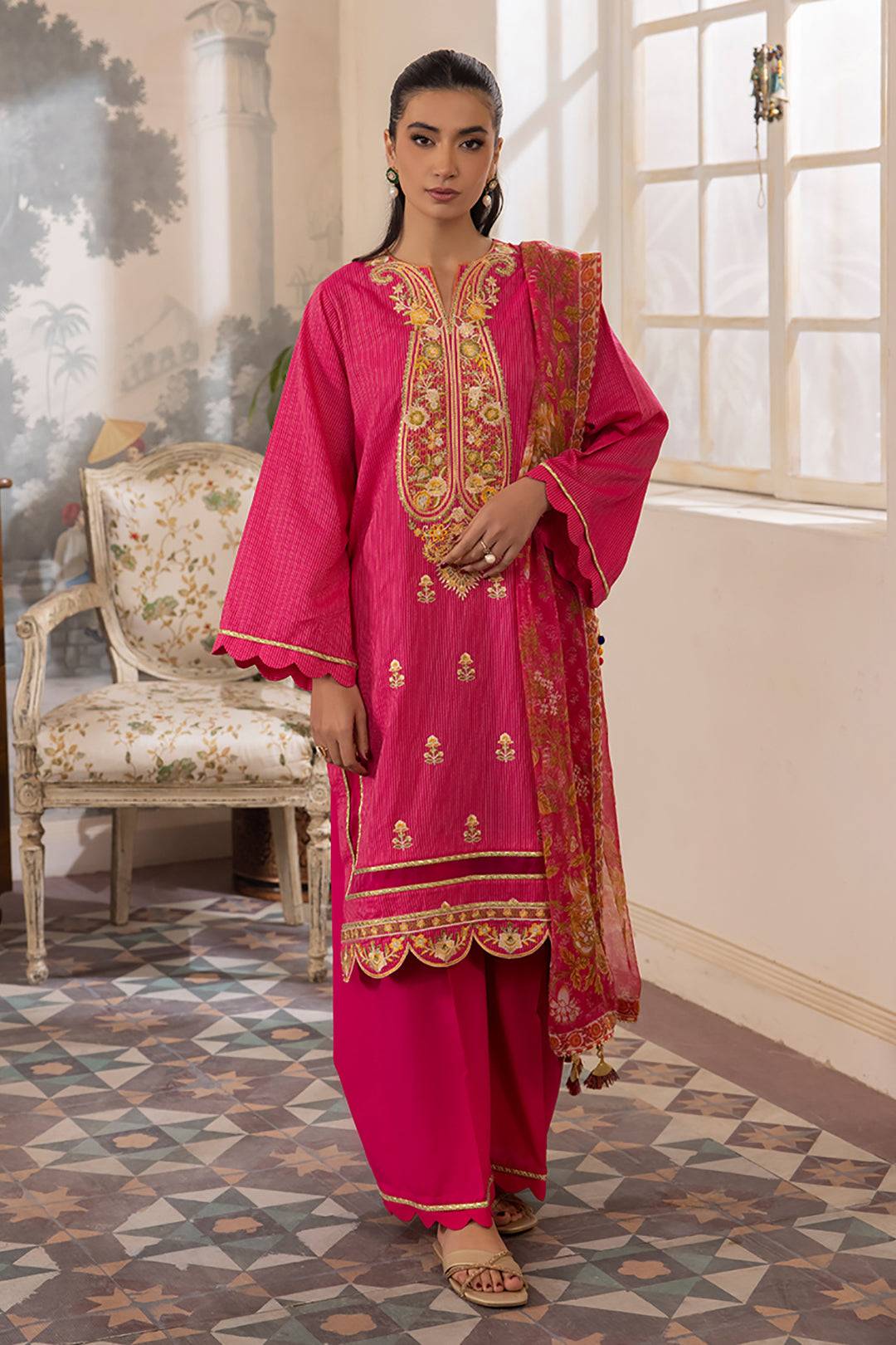 Zellbury | Unstitched 3 Piece Lawn | Embroidered Shirt Shalwar Dupatta - 1116 by Maria Faisal - Registered Vendor of : Zellbury Women - type : Essential Unstitched - 100% original wedding dresses