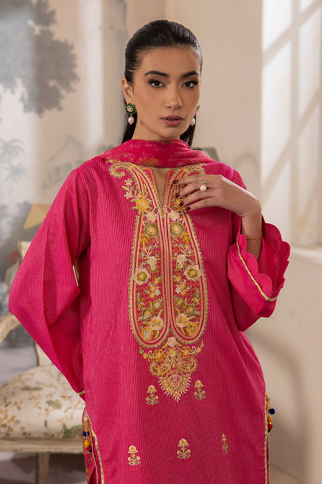 Zellbury | Unstitched 3 Piece Lawn | Embroidered Shirt Shalwar Dupatta - 1116 by Maria Faisal - Registered Vendor of : Zellbury Women - type : Essential Unstitched - 100% original wedding dresses