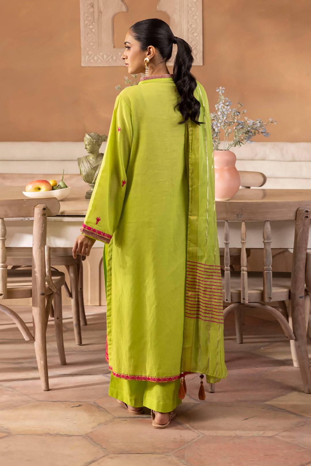 Zellbury | Unstitched 3 Piece Green | Embroidered Shirt Shalwar Dupatta - 1131 by Maria Faisal - Registered Vendor of : Zellbury Women - type : Signature Unstitched - 100% original wedding dresses