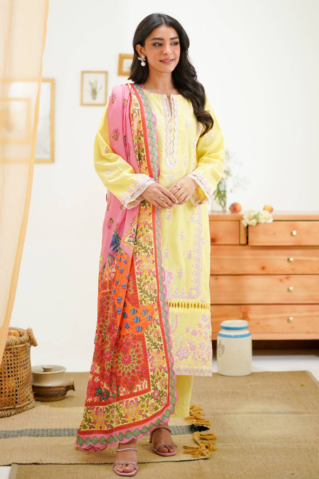 Zellbury | Unstitched 3 Piece Lawn | Embroidered Shirt Shalwar Dupatta - 1266 by Maria Faisal - Registered Vendor of : Zellbury Women - type : Signature Unstitched - 100% original wedding dresses