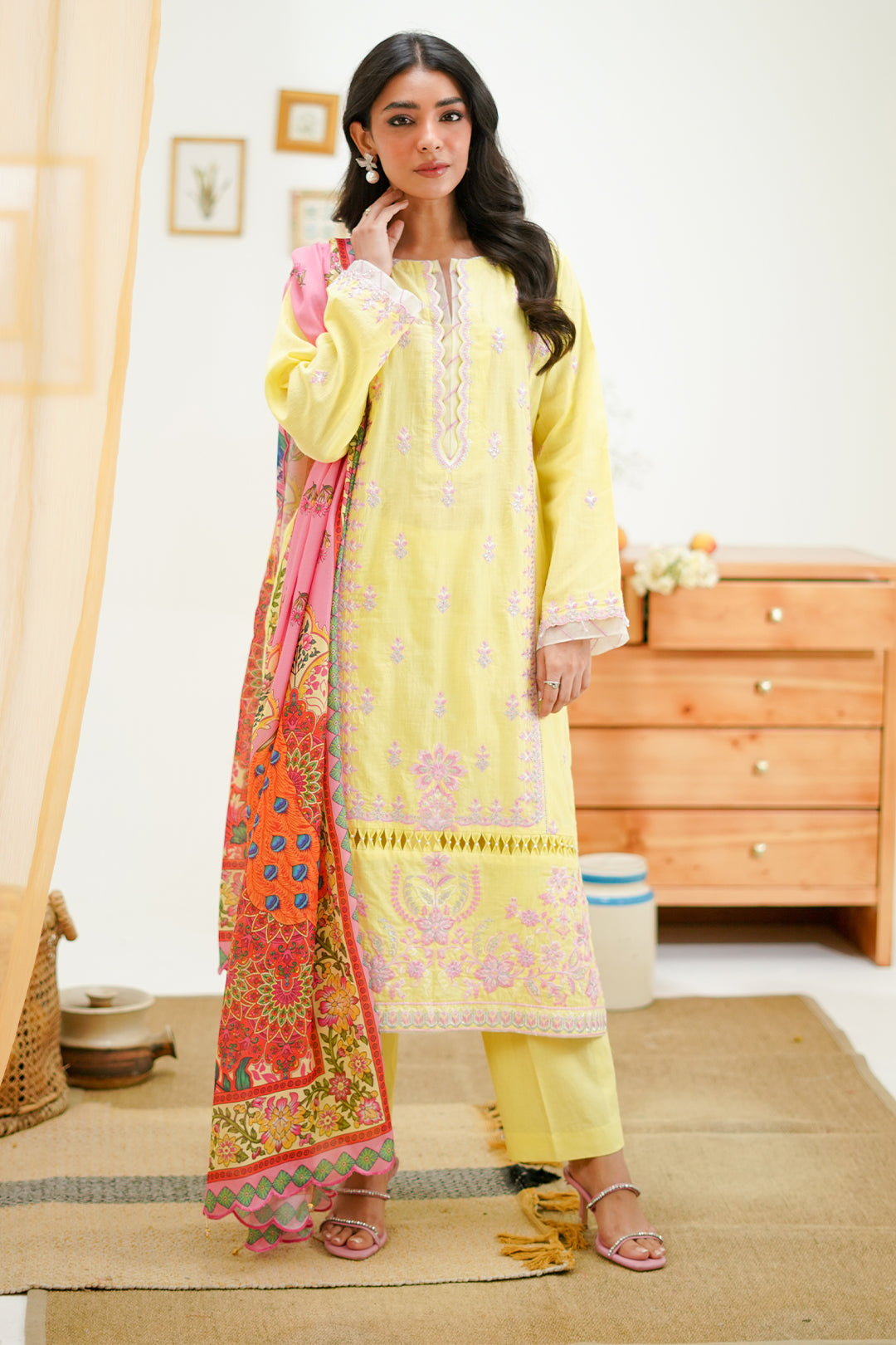 Zellbury | Unstitched 3 Piece Lawn | Embroidered Shirt Shalwar Dupatta - 1266 by Maria Faisal - Registered Vendor of : Zellbury Women - type : Signature Unstitched - 100% original wedding dresses