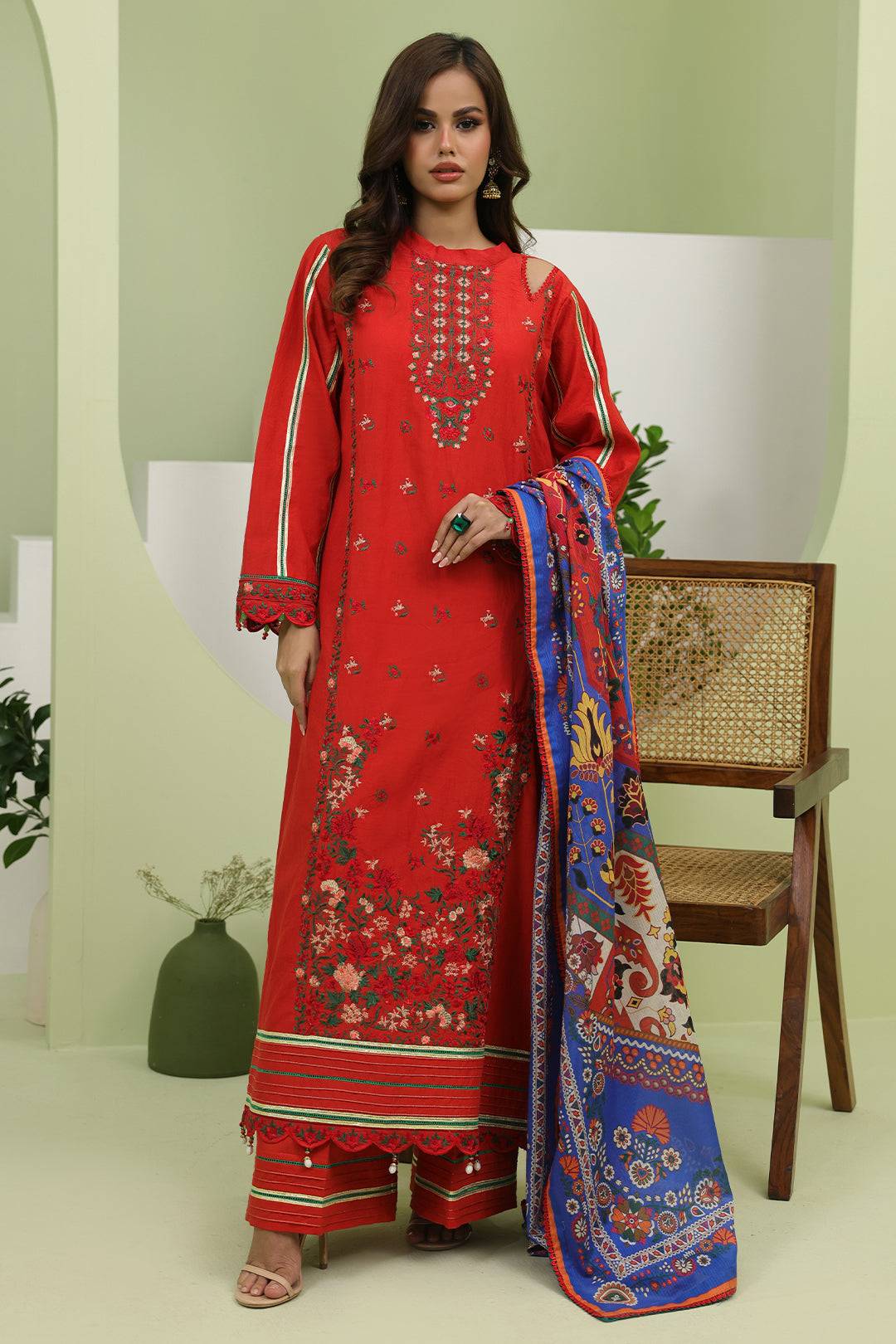 Zellbury | Unstitched 3 Piece Lawn | Embroidered Shirt Shalwar Dupatta - 1271 by Maria Faisal - Registered Vendor of : Zellbury Women - type : Signature Unstitched - 100% original wedding dresses