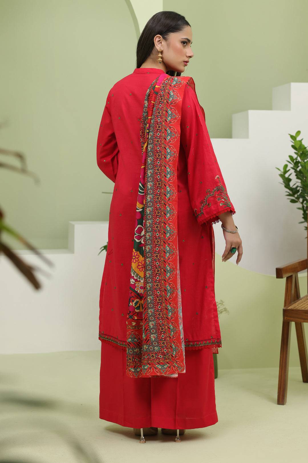 Zellbury | Unstitched 3 Piece Slub | Embroidered Shirt Shalwar Dupatta - 1272 by Maria Faisal - Registered Vendor of : Zellbury Women - type : Signature Unstitched - 100% original wedding dresses