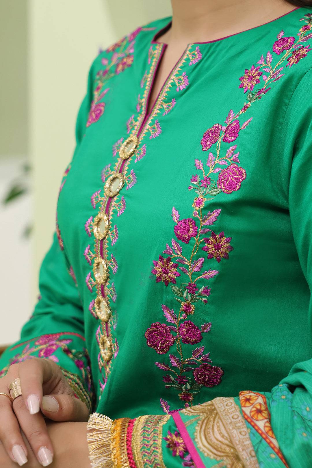 Zellbury | Unstitched 3 Piece Slub | Embroidered Shirt Shalwar Dupatta - 1283 by Maria Faisal - Registered Vendor of : Zellbury Women - type : Signature Unstitched - 100% original wedding dresses