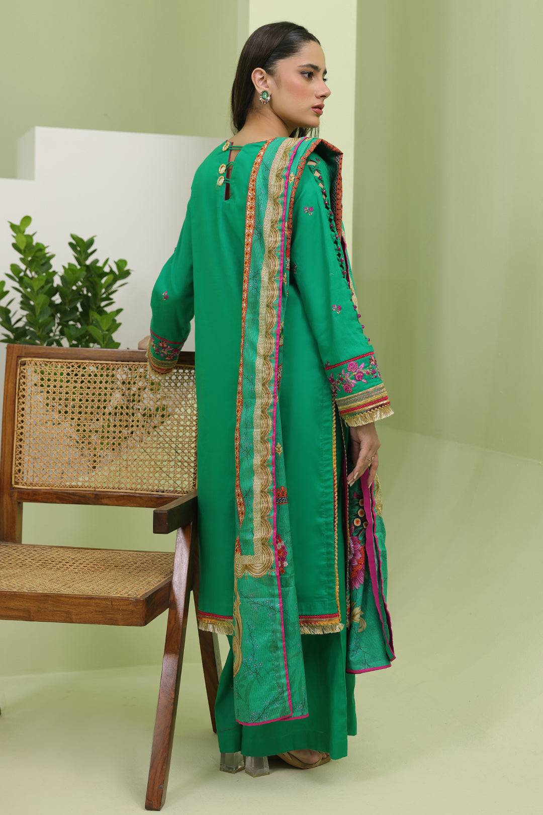 Zellbury | Unstitched 3 Piece Slub | Embroidered Shirt Shalwar Dupatta - 1283 by Maria Faisal - Registered Vendor of : Zellbury Women - type : Signature Unstitched - 100% original wedding dresses