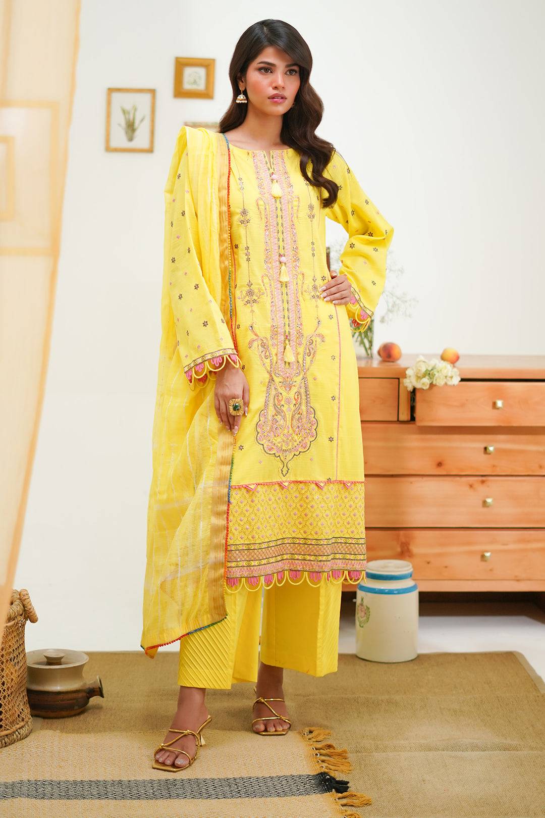Zellbury | Unstitched 3 Piece Lawn | Embroidered Shirt Shalwar Dupatta - 1285 by Maria Faisal - Registered Vendor of : Zellbury Women - type : Signature Unstitched - 100% original wedding dresses