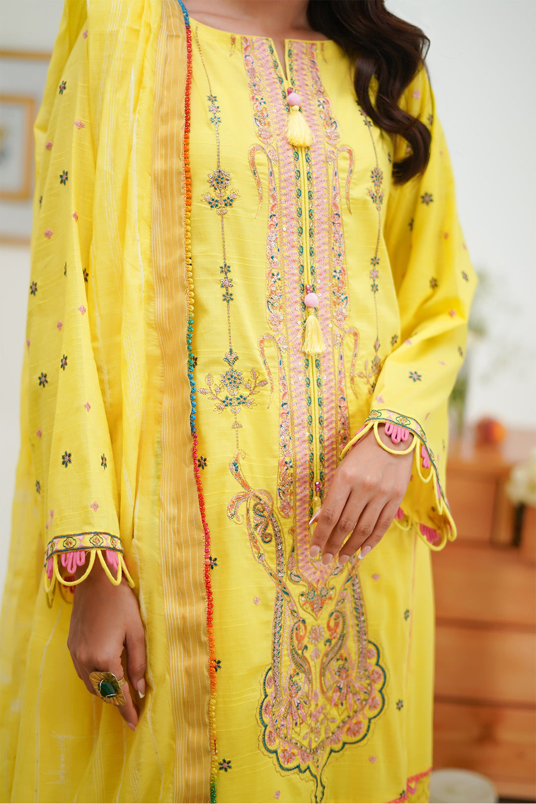 Zellbury | Unstitched 3 Piece Lawn | Embroidered Shirt Shalwar Dupatta - 1285 by Maria Faisal - Registered Vendor of : Zellbury Women - type : Signature Unstitched - 100% original wedding dresses