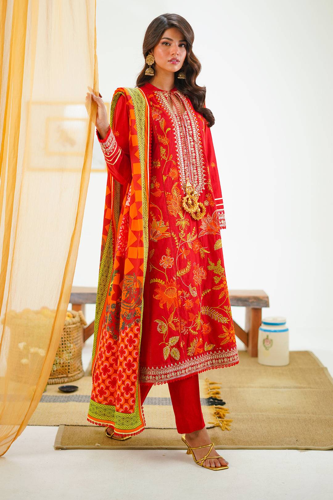 Zellbury | Unstitched 3 Piece Lawn | Embroidered Shirt Shalwar Dupatta - 1295 by Maria Faisal - Registered Vendor of : Zellbury Women - type : Signature Unstitched - 100% original wedding dresses