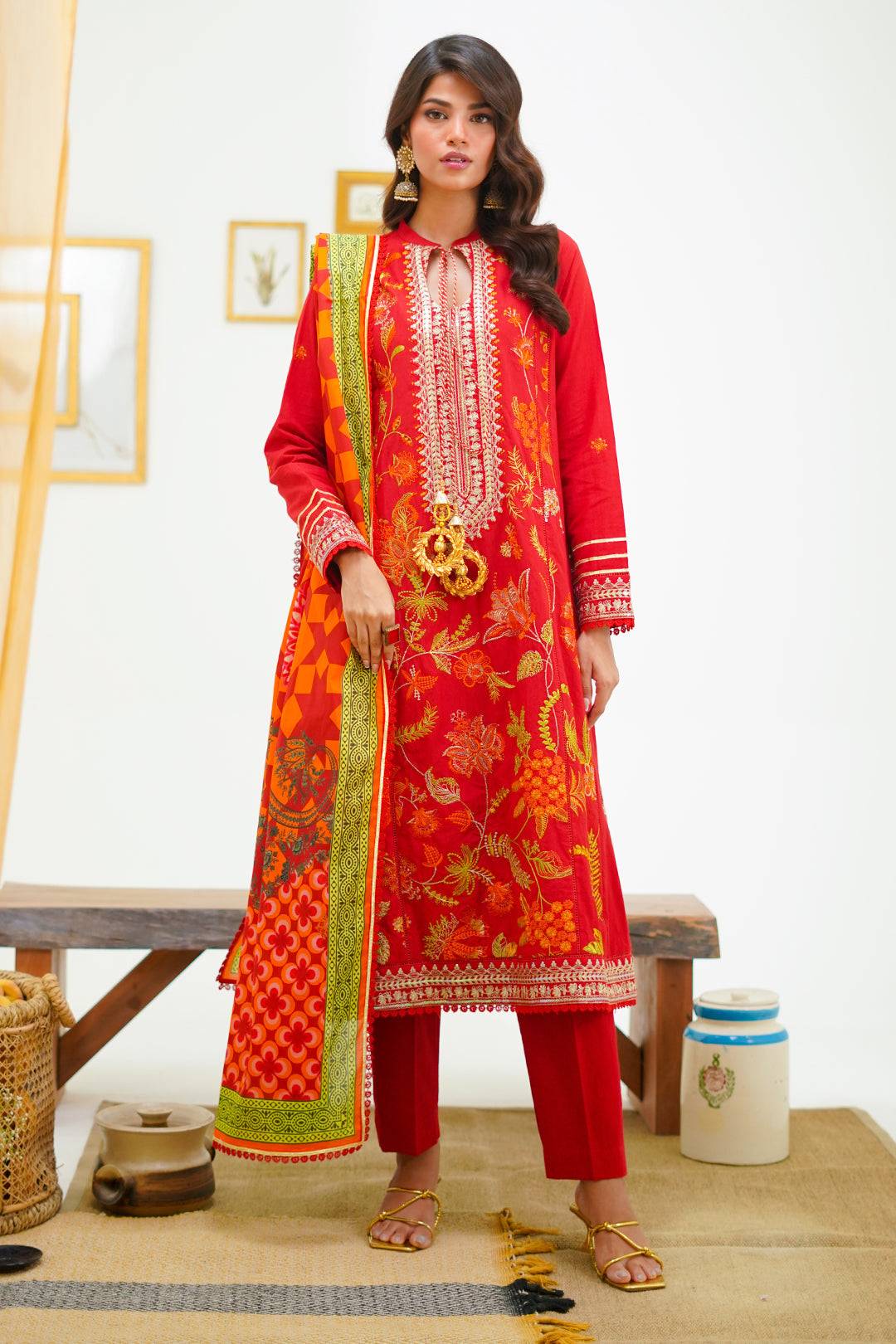 Zellbury | Unstitched 3 Piece Lawn | Embroidered Shirt Shalwar Dupatta - 1295 by Maria Faisal - Registered Vendor of : Zellbury Women - type : Signature Unstitched - 100% original wedding dresses