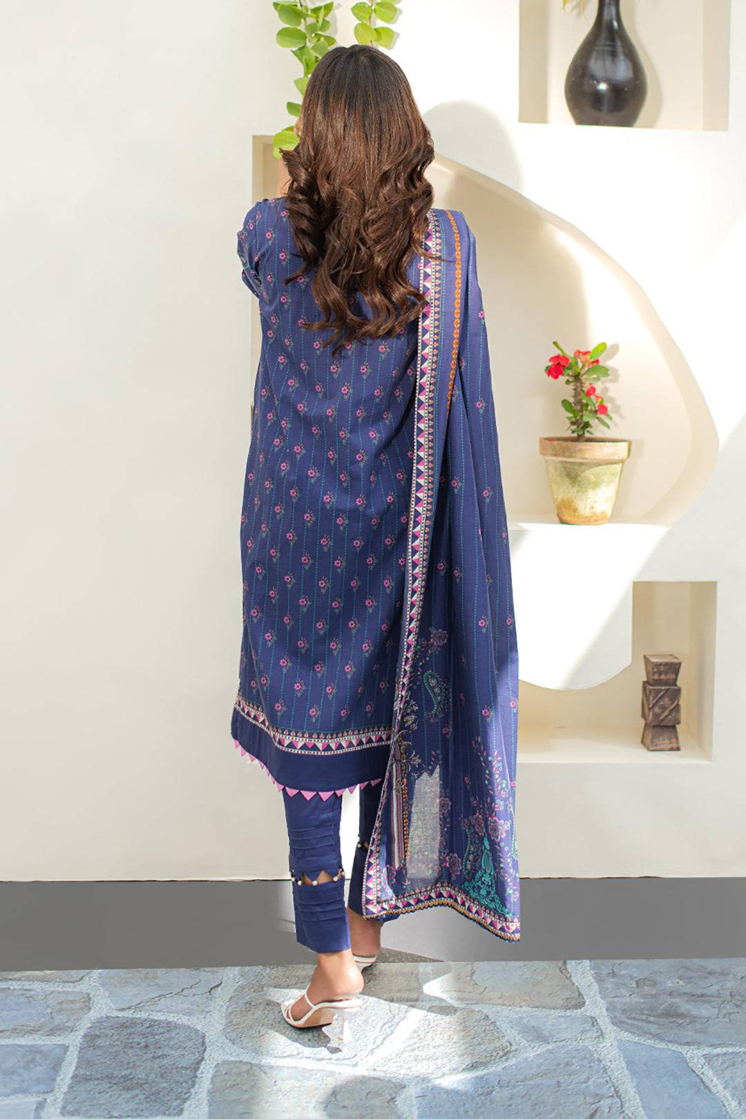 Zellbury | Unstitched 3 Piece Lawn | Embroidered Shirt Shalwar Dupatta - 1680 by Maria Faisal - Registered Vendor of : Zellbury Women - type : Essential Unstitched - 100% original wedding dresses