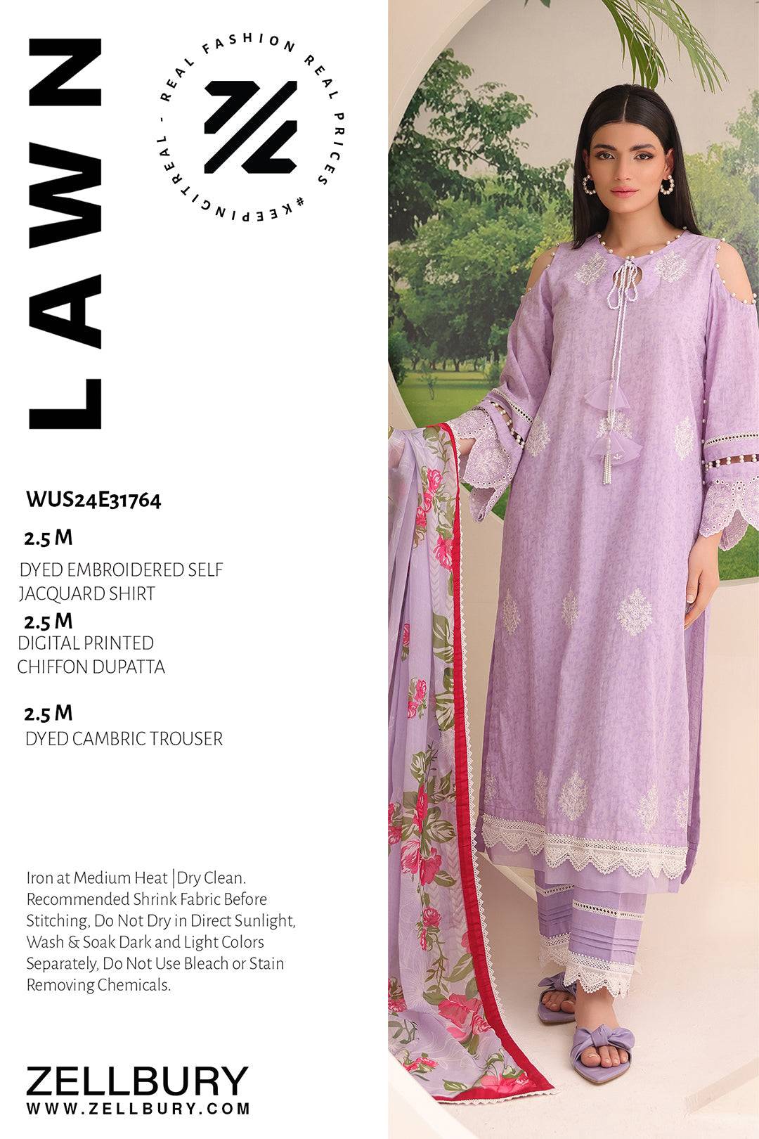 Zellbury | Unstitched 3 Piece Jacquard | Embroidered Shirt Shalwar Dupatta - 1764 by Maria Faisal - Registered Vendor of : Zellbury Women - type : Essential Unstitched - 100% original wedding dresses