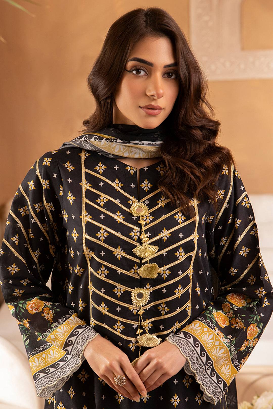 Zellbury | Unstitched 3 Piece Lawn | Shirt Shalwar Dupatta - 1081 by Maria Faisal - Registered Vendor of : Zellbury Women - type : Essential Unstitched - 100% original wedding dresses