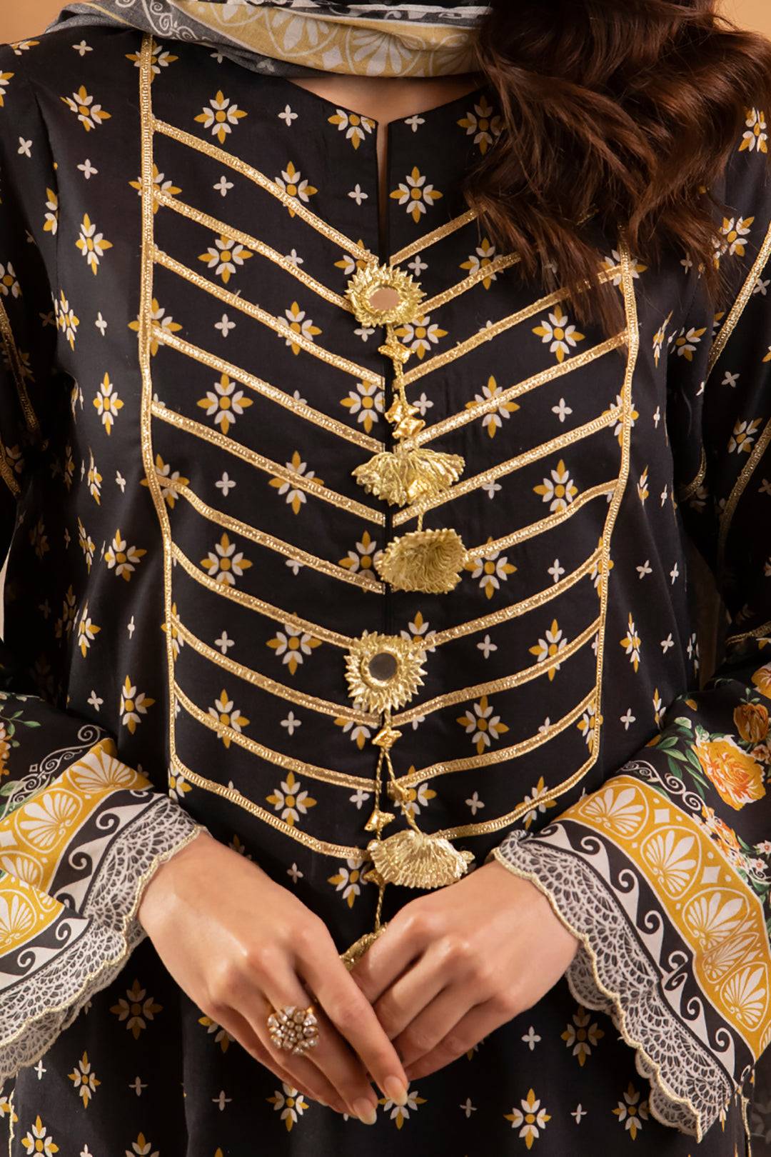 Zellbury | Unstitched 3 Piece Lawn | Shirt Shalwar Dupatta - 1081 by Maria Faisal - Registered Vendor of : Zellbury Women - type : Essential Unstitched - 100% original wedding dresses