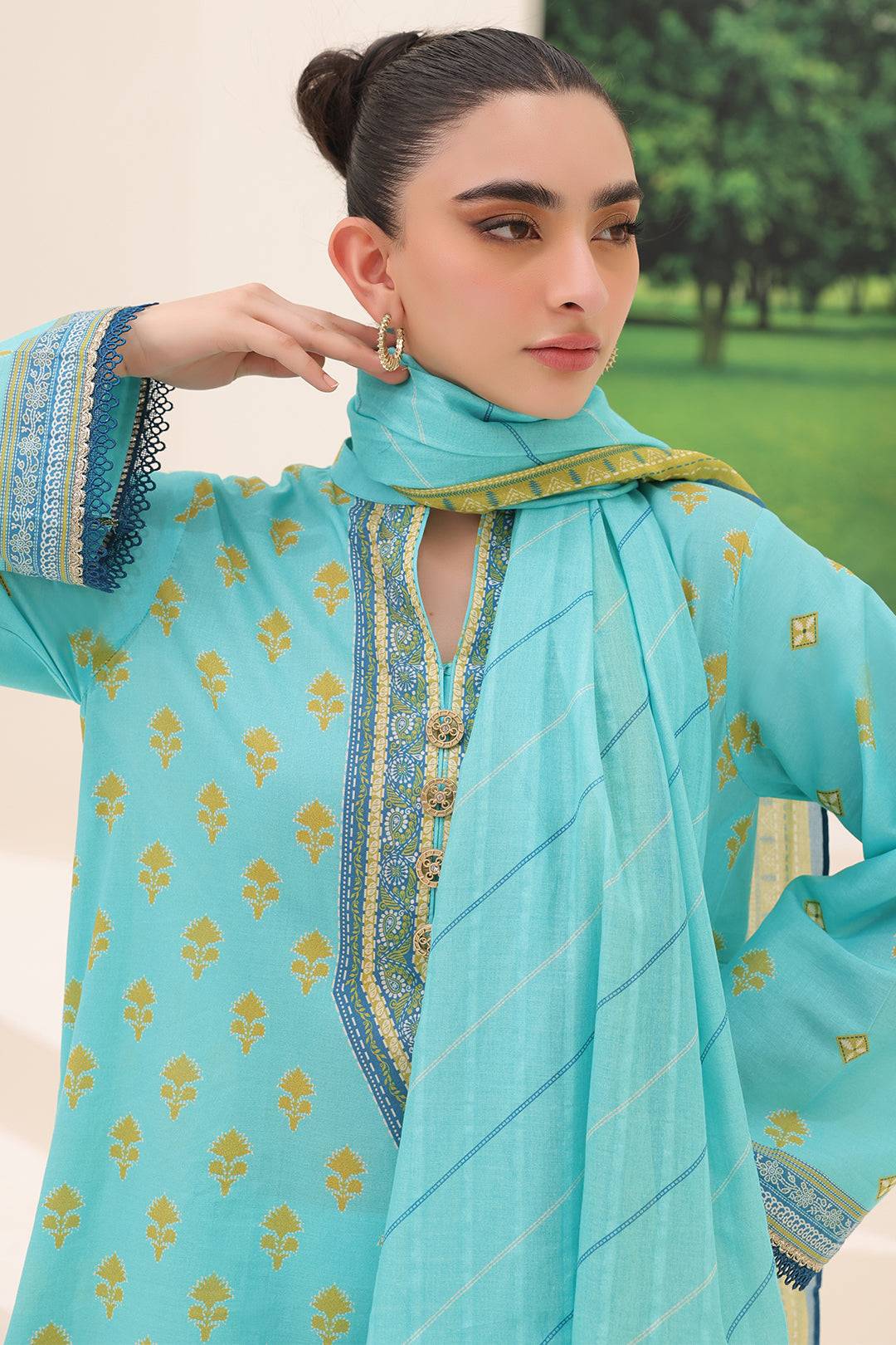 Zellbury | Unstitched 3 Piece Lawn | Shirt Shalwar Dupatta - 1191 by Maria Faisal - Registered Vendor of : Zellbury Women - type : Essential Unstitched - 100% original wedding dresses