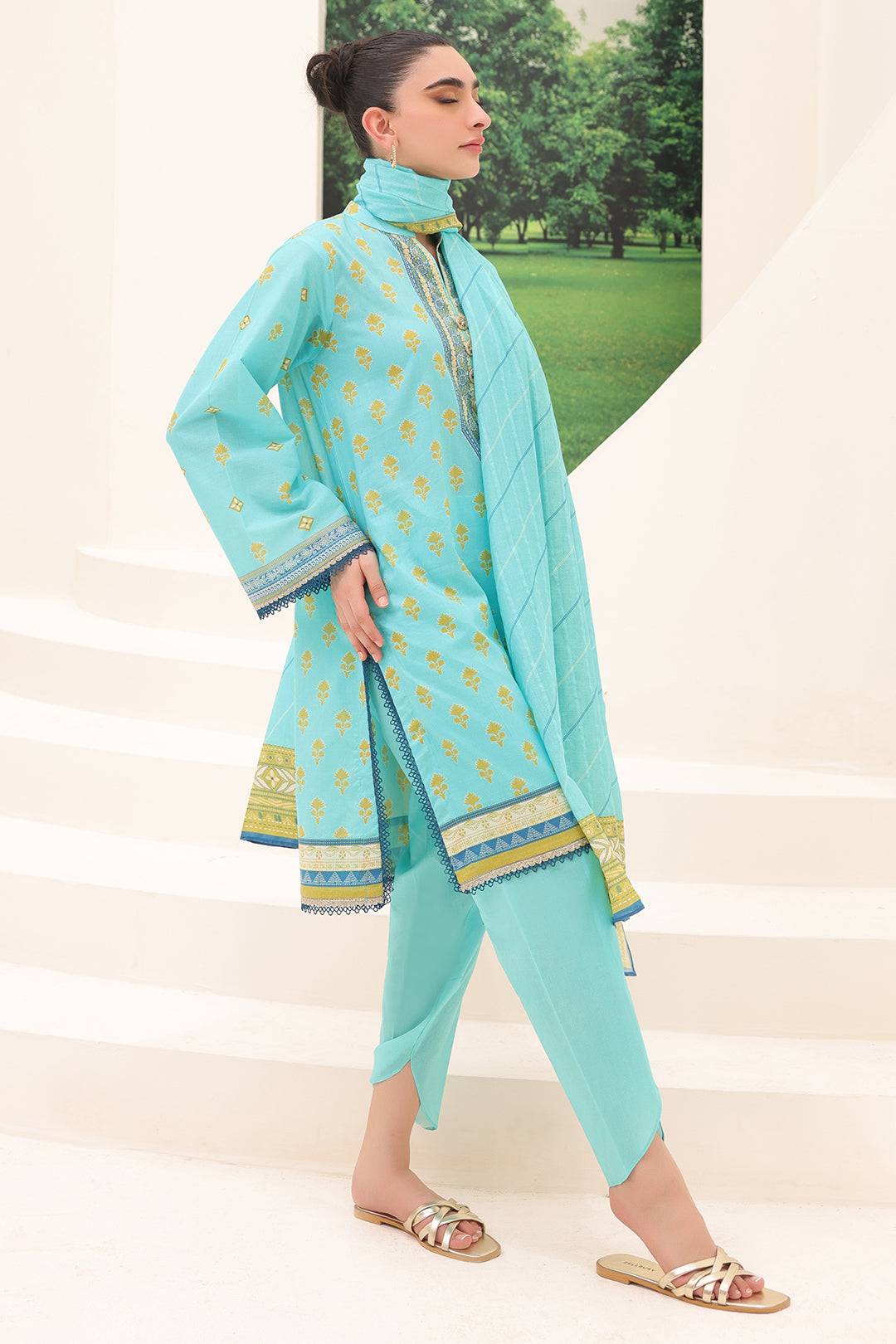Zellbury | Unstitched 3 Piece Lawn | Shirt Shalwar Dupatta - 1191 by Maria Faisal - Registered Vendor of : Zellbury Women - type : Essential Unstitched - 100% original wedding dresses