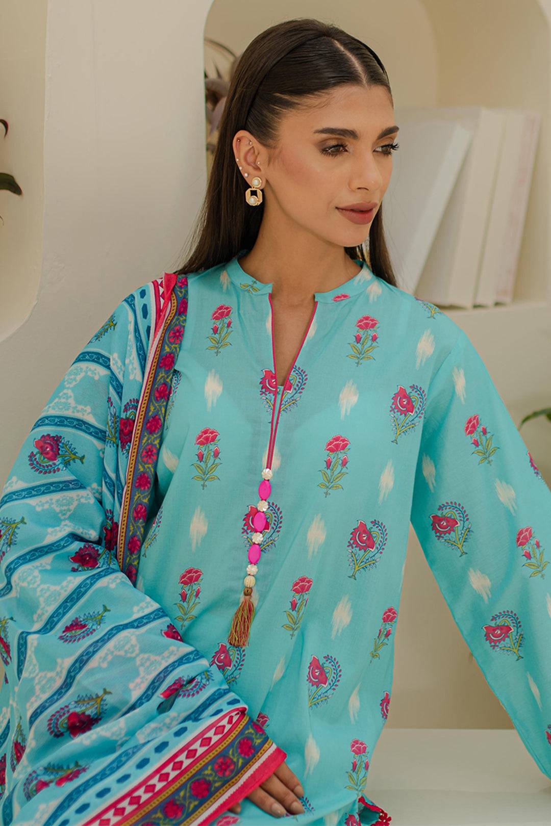 Zellbury | Unstitched 3 Piece Lawn | Shirt Shalwar Dupatta - 1193 by Maria Faisal - Registered Vendor of : Zellbury Women - type : Essential Unstitched - 100% original wedding dresses