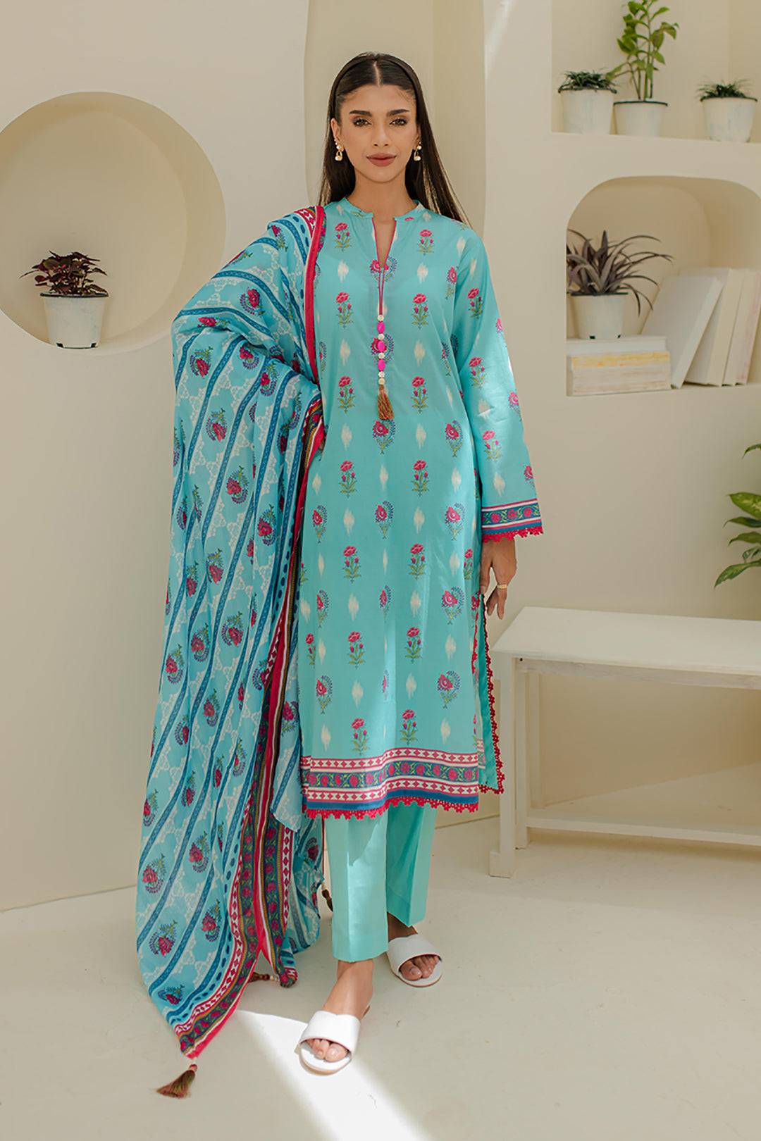 Zellbury | Unstitched 3 Piece Lawn | Shirt Shalwar Dupatta - 1193 by Maria Faisal - Registered Vendor of : Zellbury Women - type : Essential Unstitched - 100% original wedding dresses
